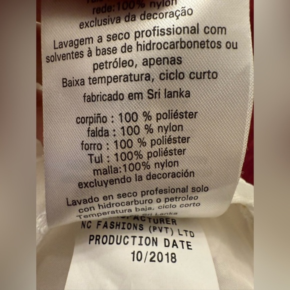 DAVID’s BRIDAL TULLE FLOWER DRESS WITH TINY FLORAL EMBROIDERY WHITE SIZE 3 - Picture 5 of 7